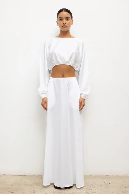 Leset - Yoko Maxi Skirt - White made by Leset