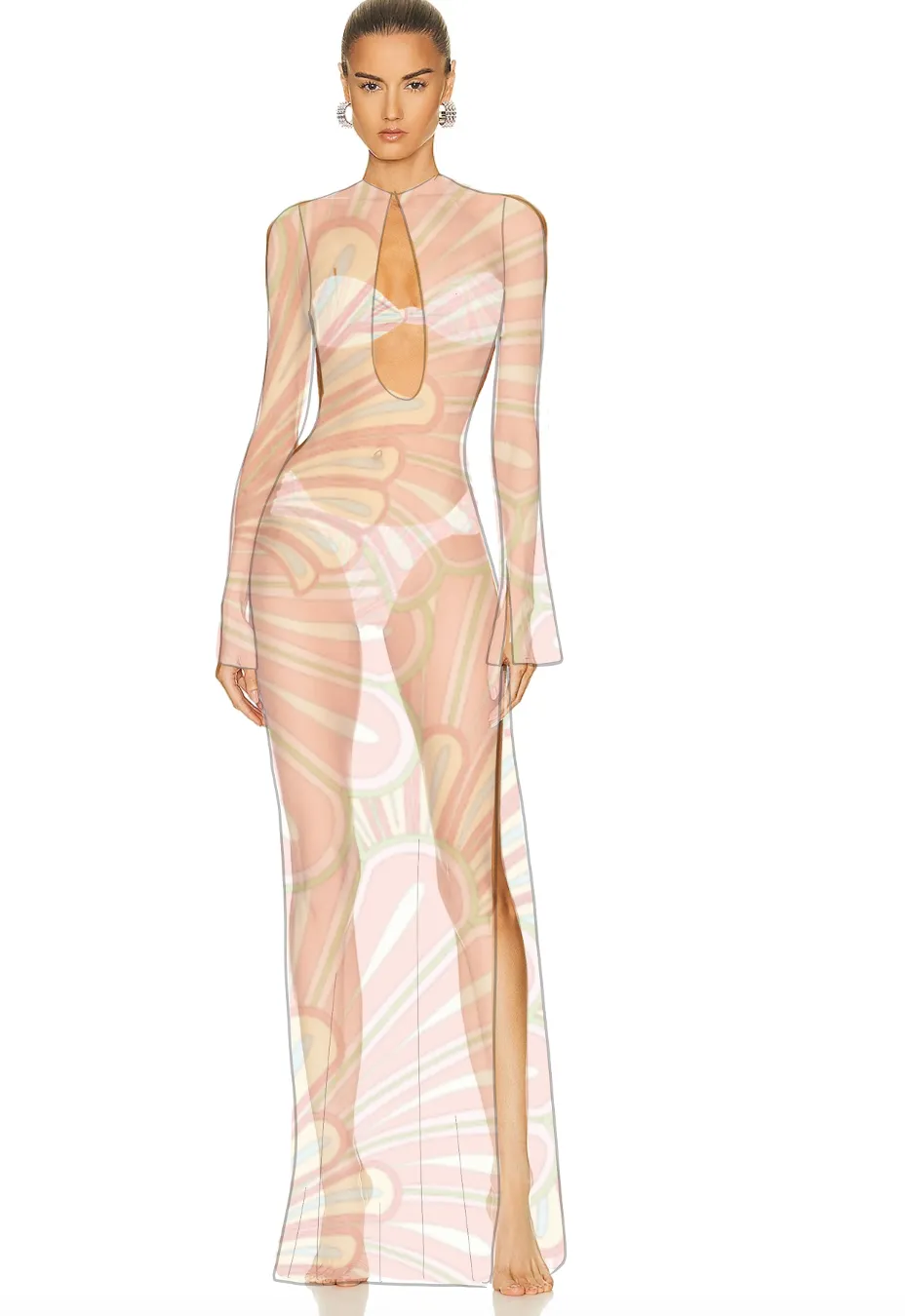 Shani Shemer - Sylvie Maxi Dress - Pink Flower Print sold by Jessie Boutique