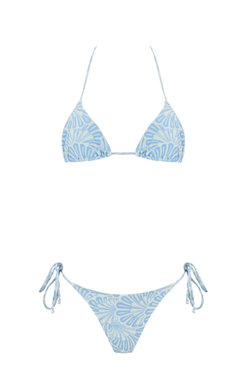 Shani Shemer - Marine Bikini Top - Aqua Flower Print sold by Jessie Boutique product image thumbnail 2