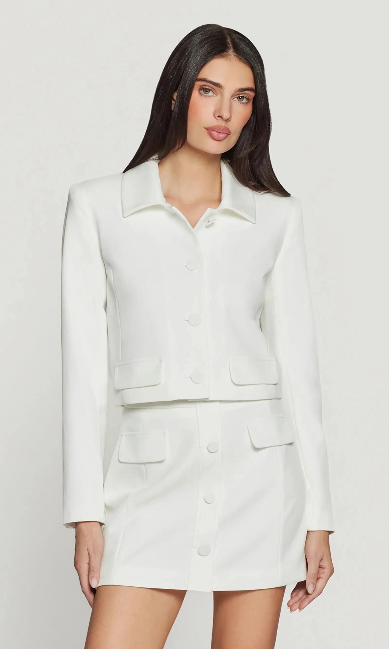 Generation Love - Luella Crepe Jacket - White sold by Jessie Boutique
