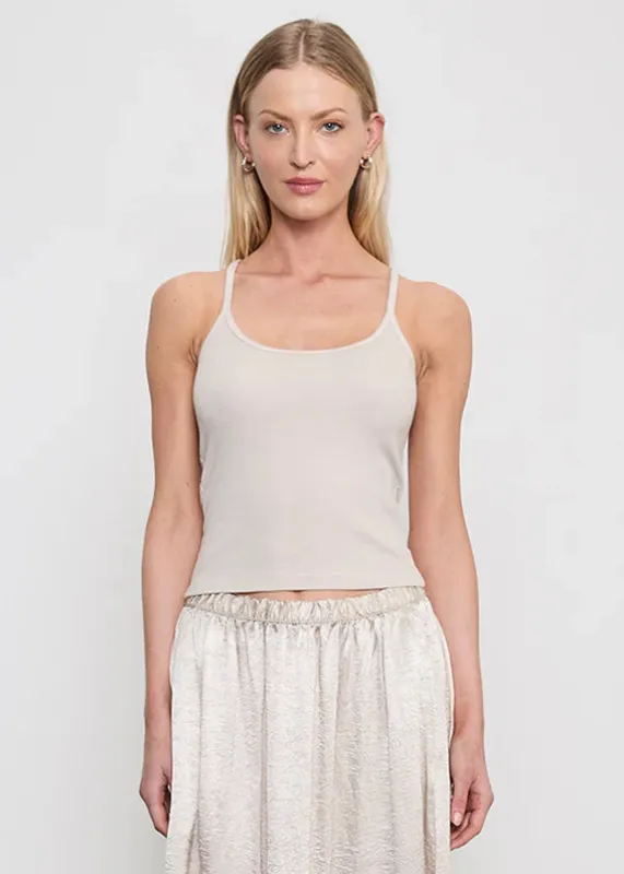 Enza Costa - Cotton Rib Cami Tank - Multiple Colors made by Enza Costa