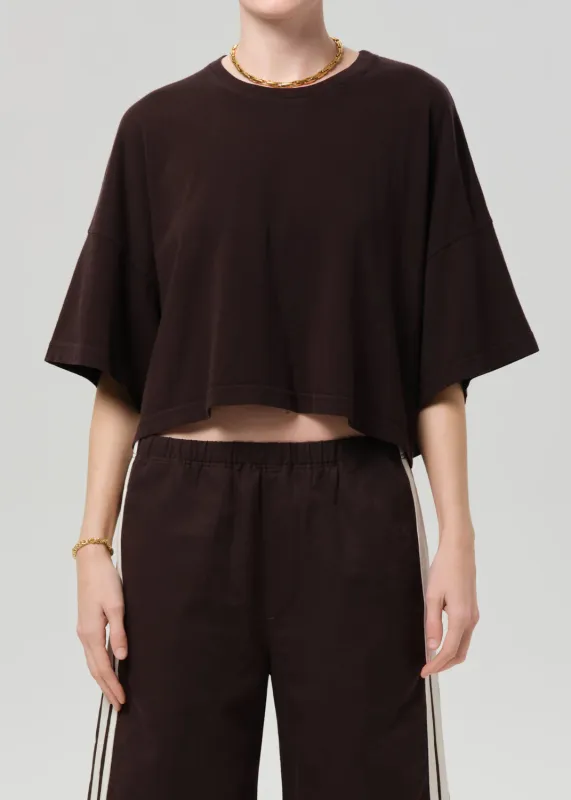 Citizens Of Humanity - Crop Cape Tee - Chocolate made by Citizens Of Humanity