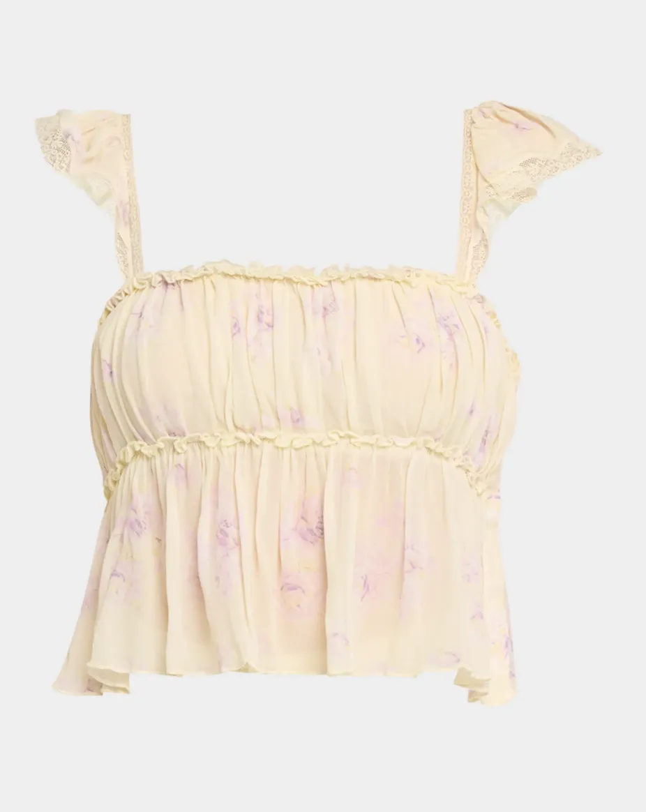 LoveShackFancy - Siena Floral Top - Sweet Jasmine sold by Jessie Boutique