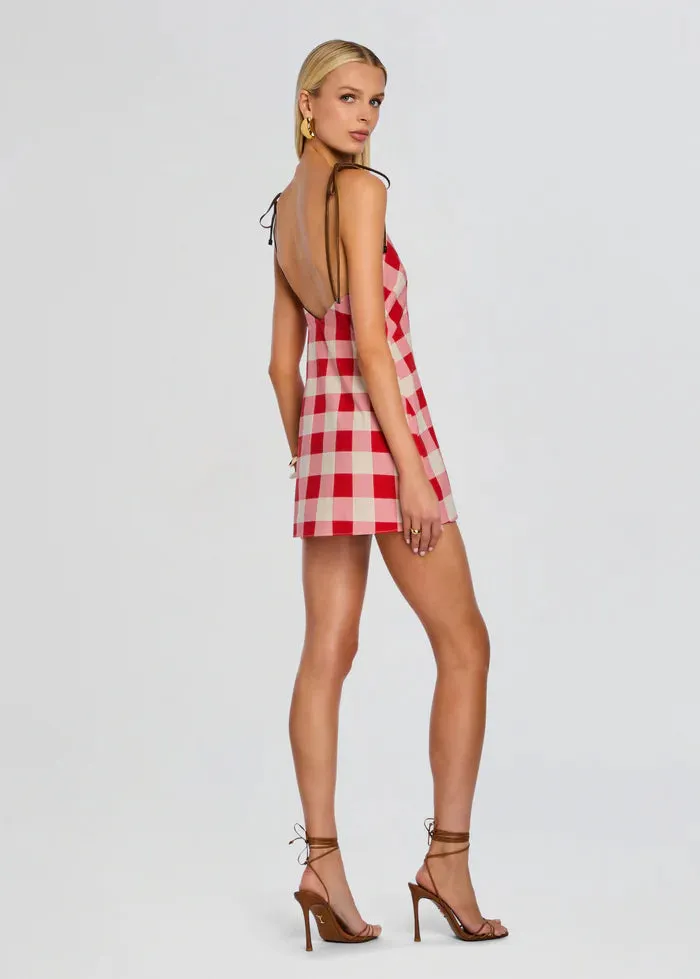 SER.O.YA - Shantie Dress - Geranium Gingham sold by Jessie Boutique product image thumbnail 4