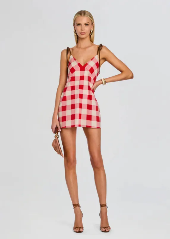 SER.O.YA - Shantie Dress - Geranium Gingham made by Seroya