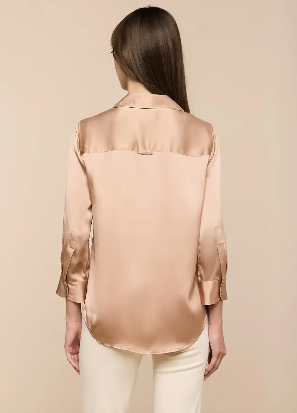 L'agence - Dani Silk Blouse - Soft Nude sold by Jessie Boutique product image thumbnail 3