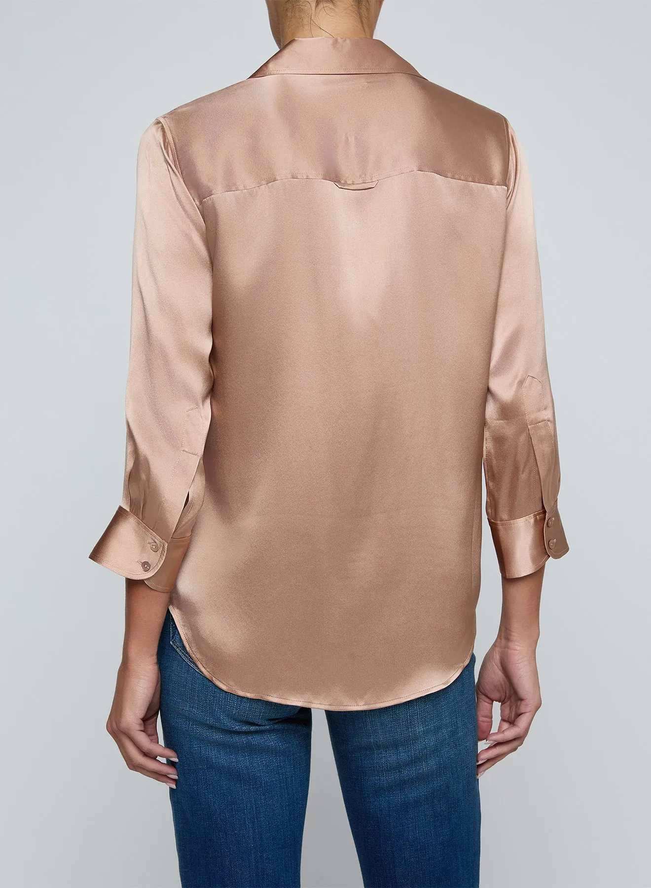 L'agence - Dani Silk Blouse - Soft Nude sold by Jessie Boutique product image thumbnail 5