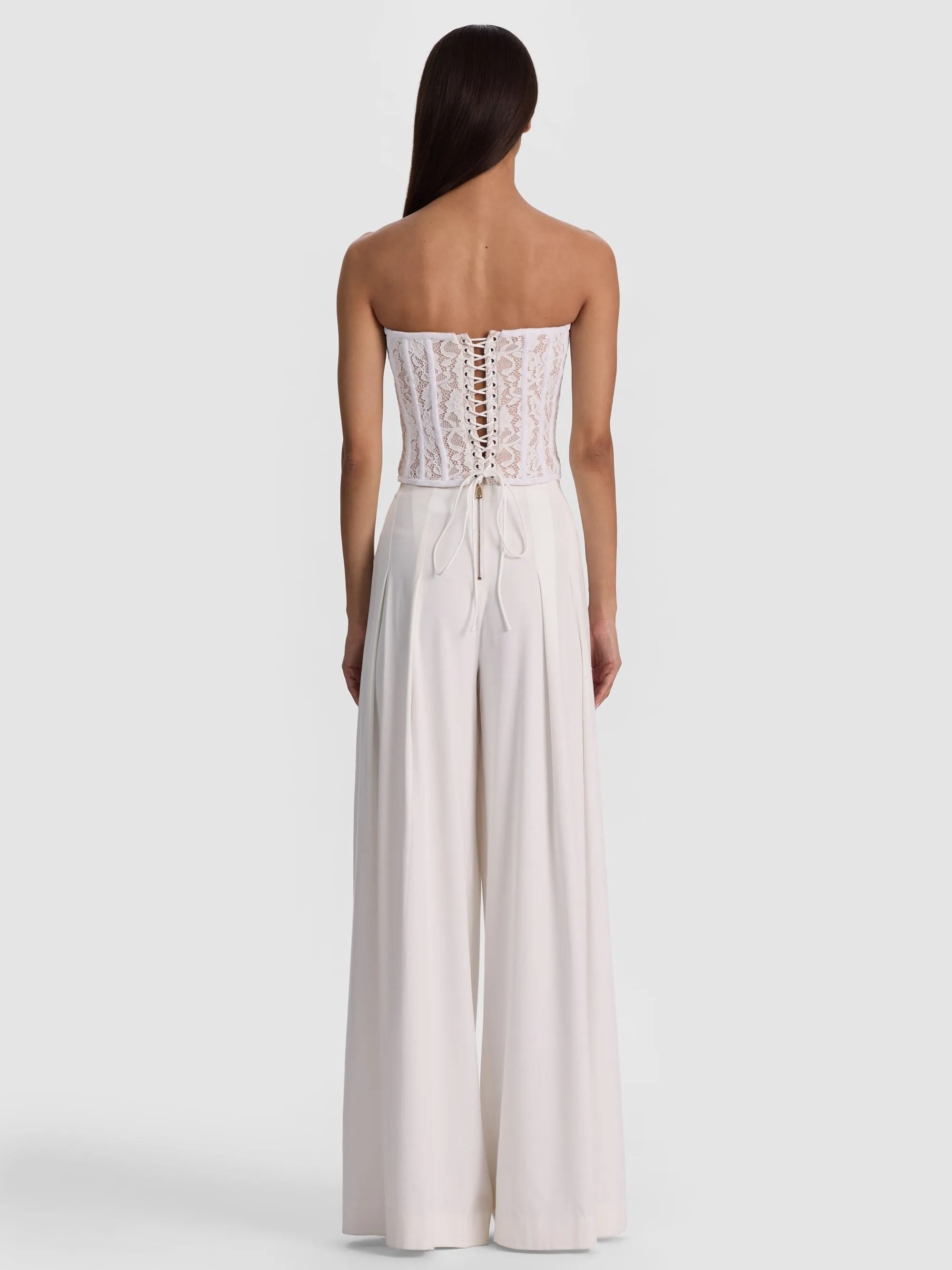 Alice + Olivia - Cosette Lace Corset Top - Off White sold by Jessie Boutique product image thumbnail 3