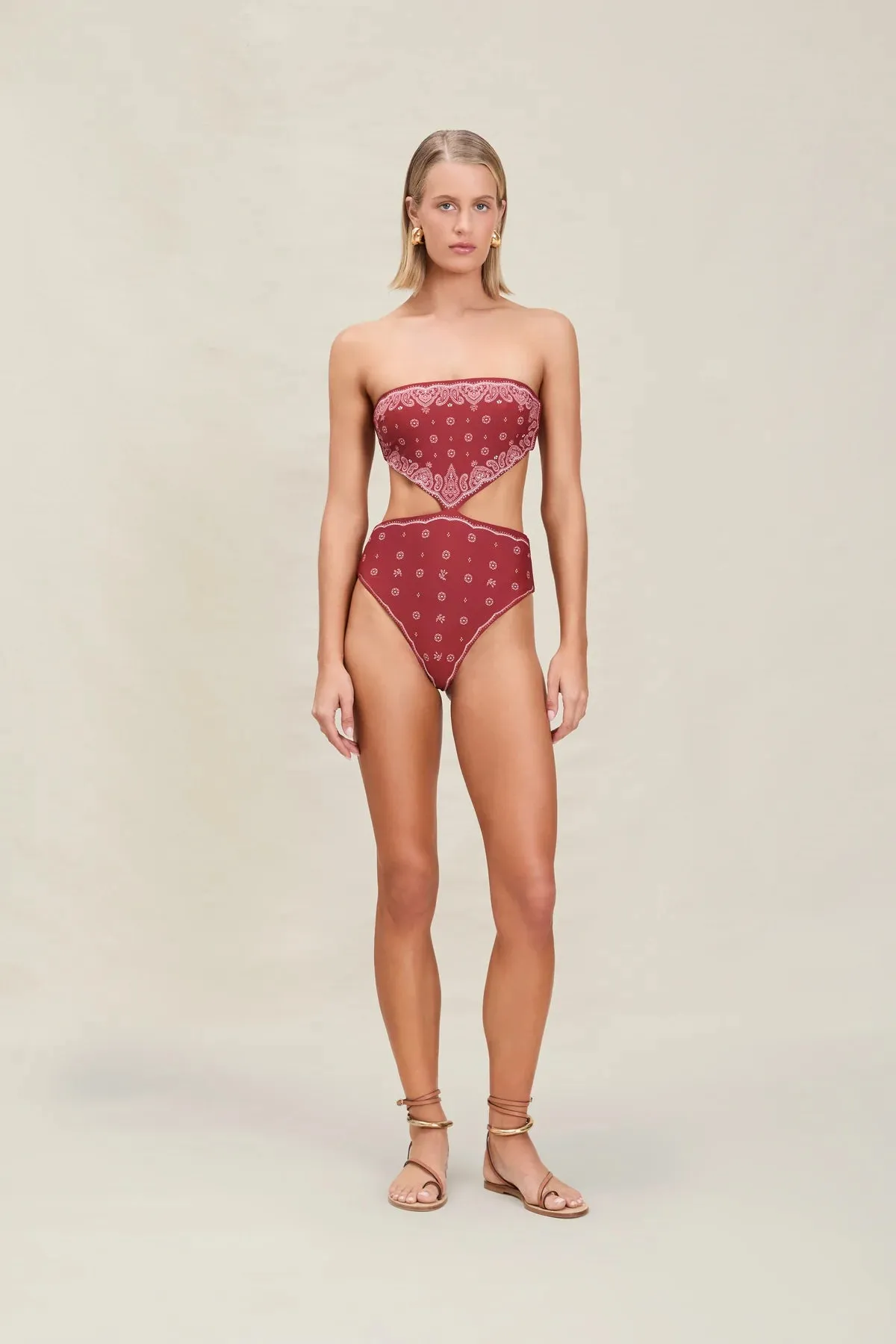 Devon Windsor - Rebecca Full-Piece - Merlot sold by Jessie Boutique