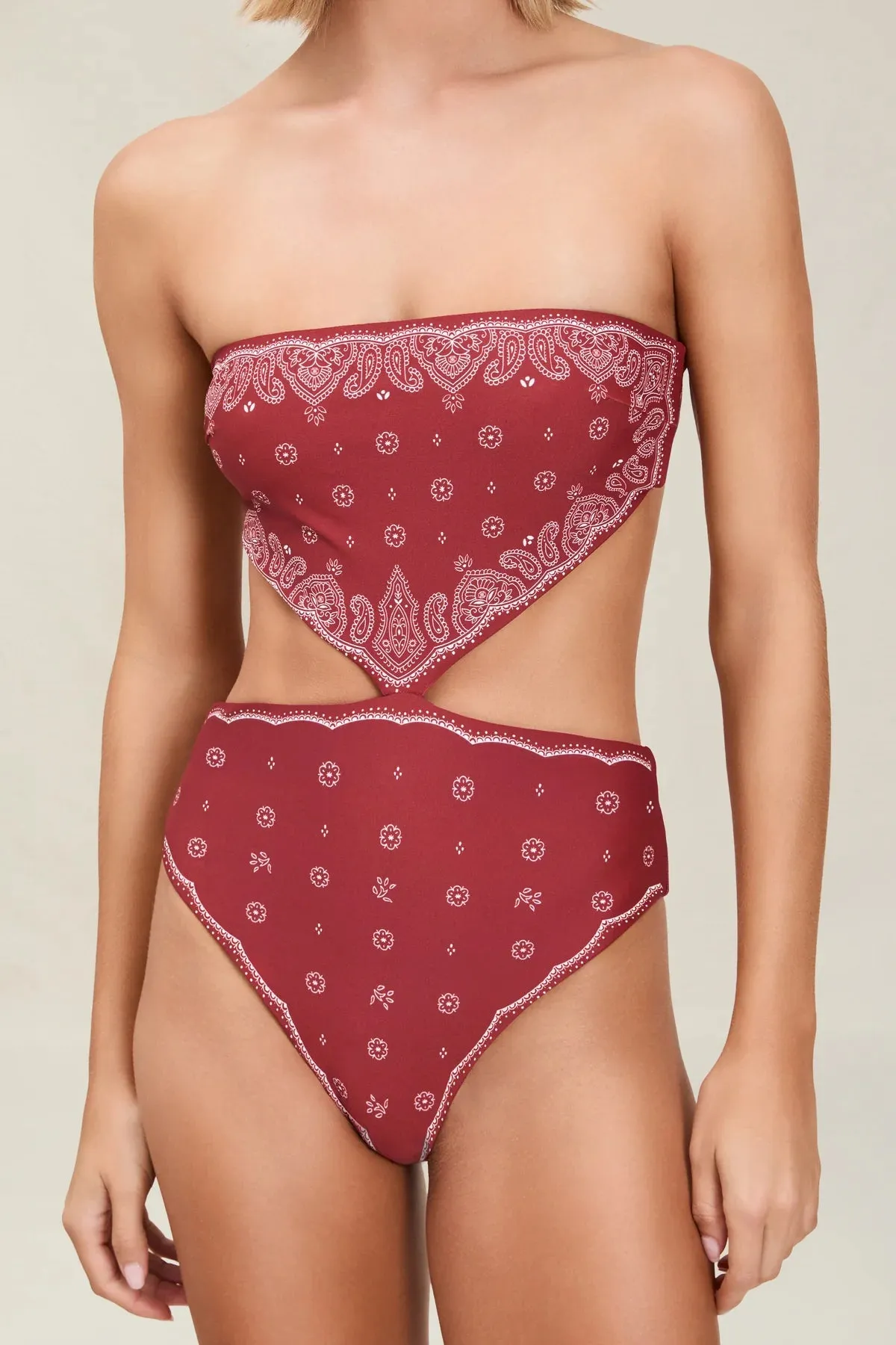 Devon Windsor - Rebecca Full-Piece - Merlot sold by Jessie Boutique product image thumbnail 2