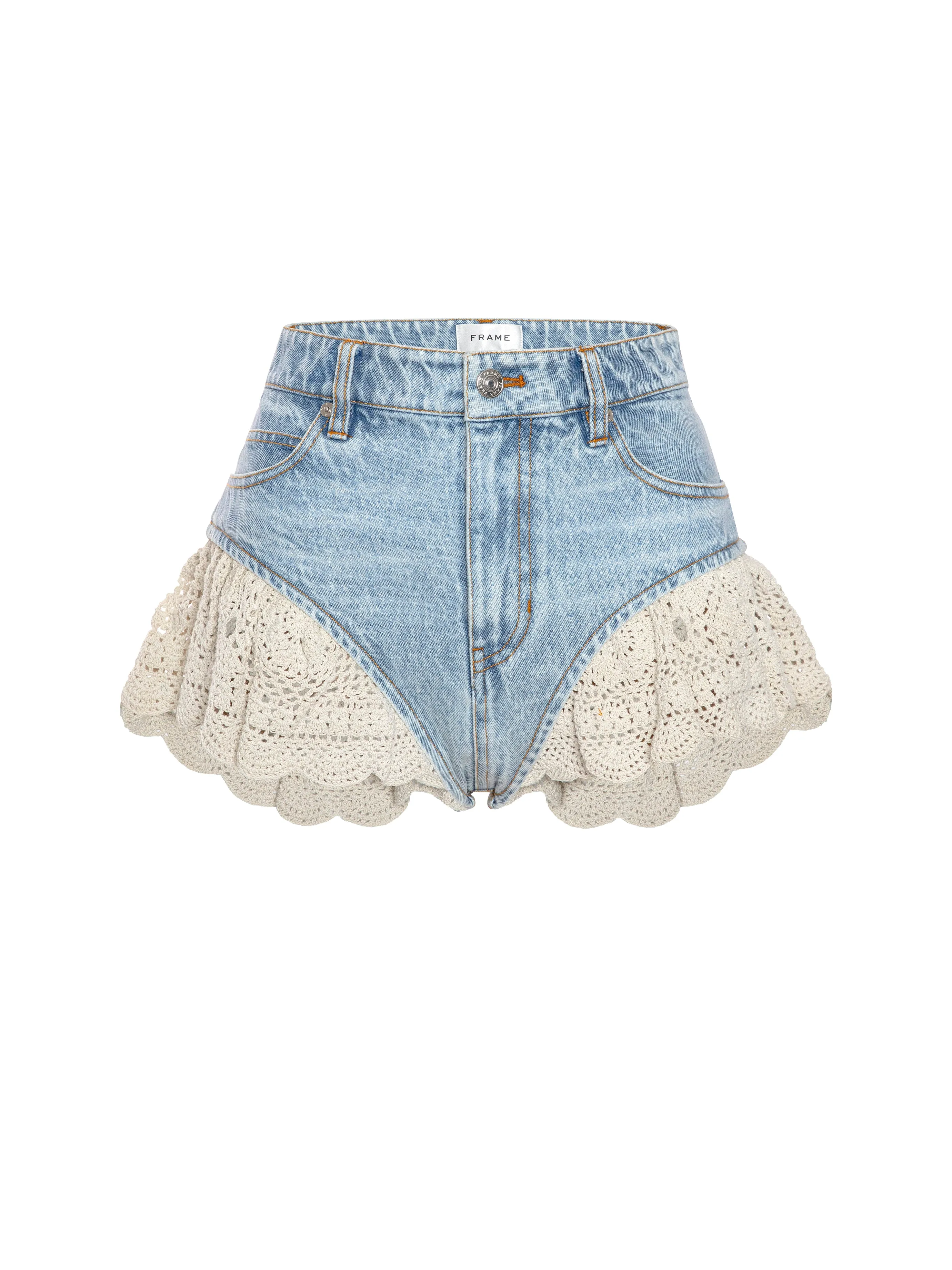 Frame - The Crochet Ruffle Short - Outlaw sold by Jessie Boutique product image thumbnail 5