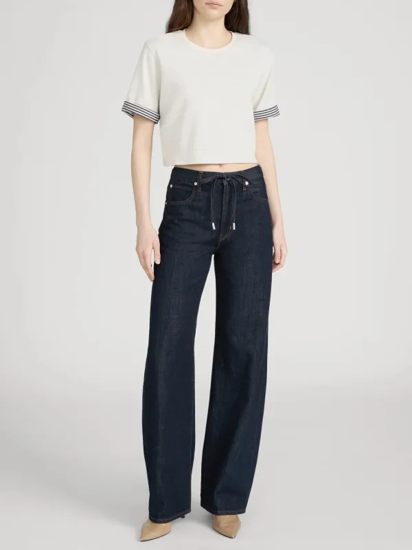 Frame - The Off Duty Drawstring Bow - Rinse made by Frame Denim