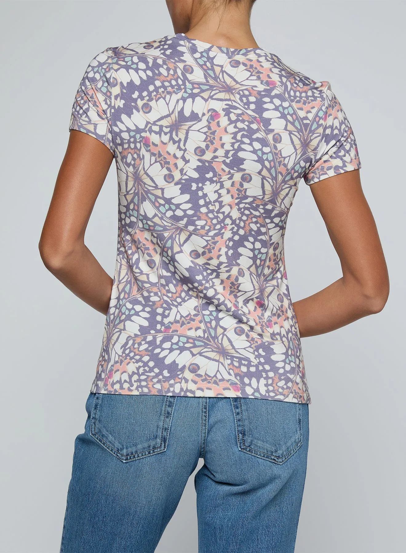 L'agence - Ressi Fitted Tee - Multi Butterfly Wing sold by Jessie Boutique product image thumbnail 4