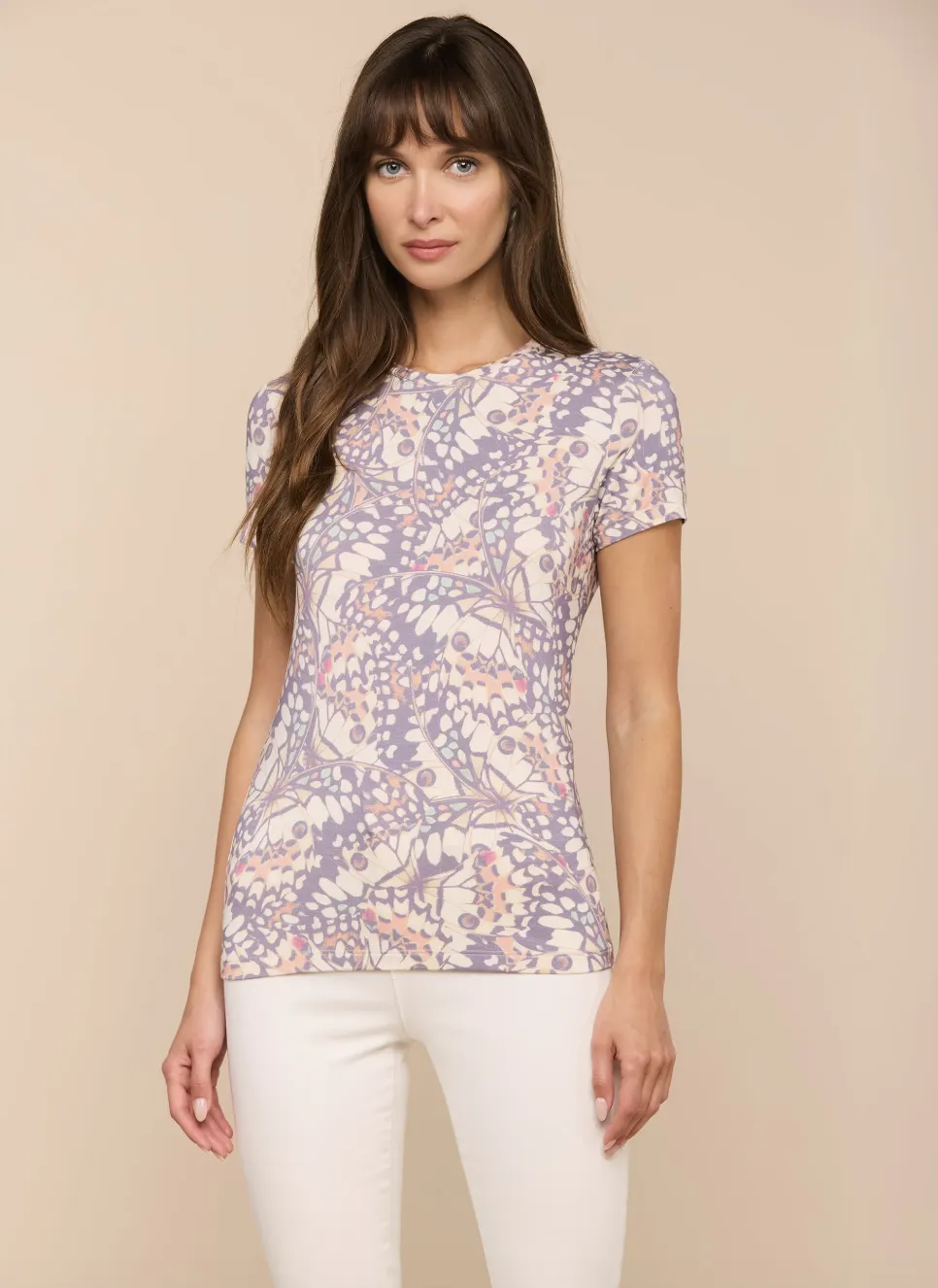 L'agence - Ressi Fitted Tee - Multi Butterfly Wing sold by Jessie Boutique product image thumbnail 2
