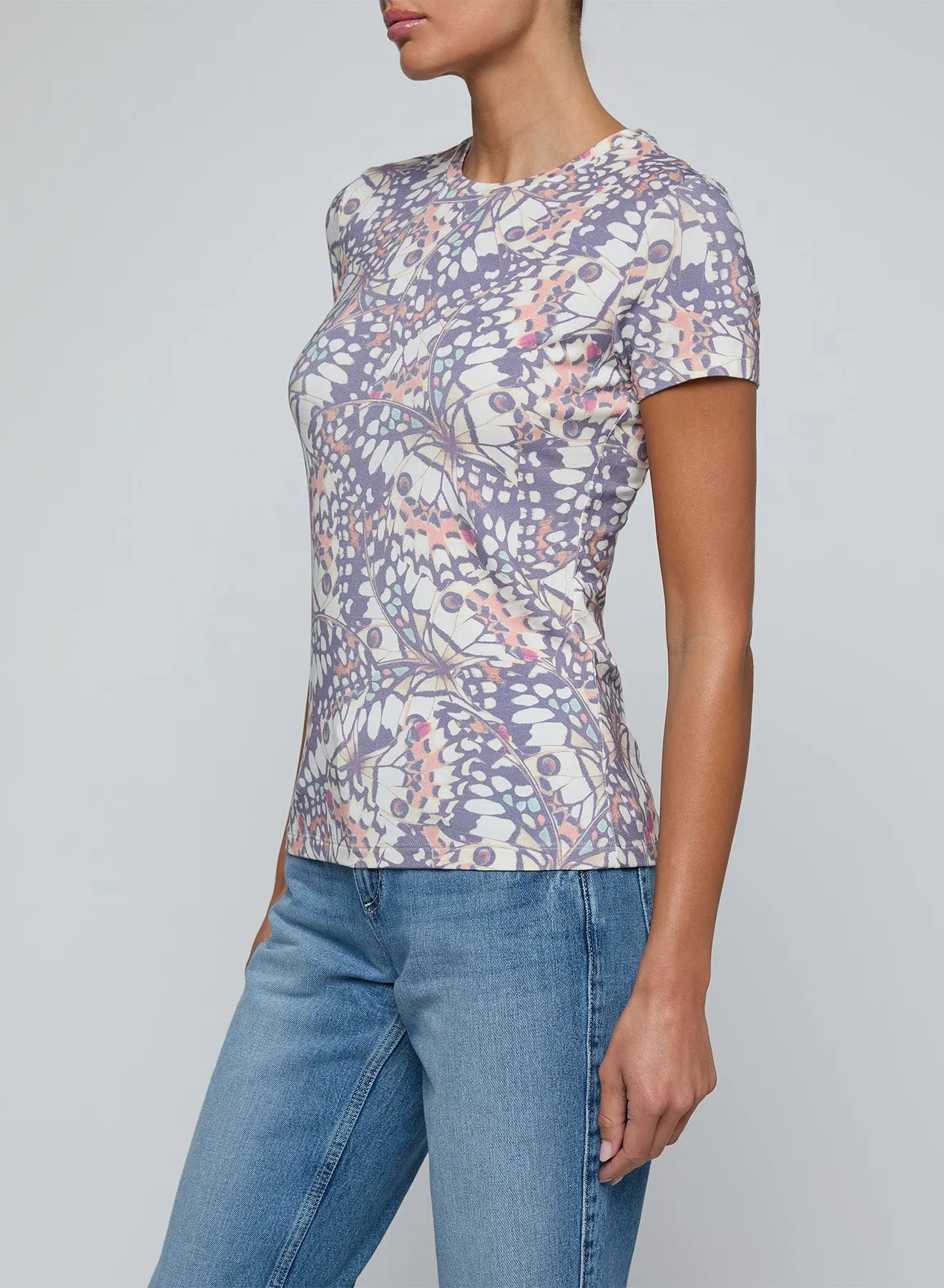 L'agence - Ressi Fitted Tee - Multi Butterfly Wing sold by Jessie Boutique product image thumbnail 5