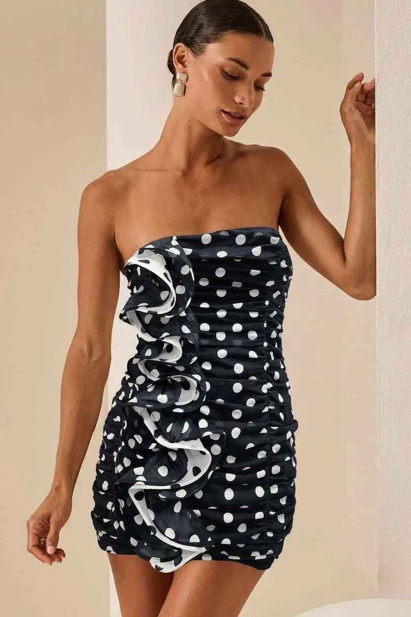 Charo Ruiz - Short Dress Rocio - Black Dots sold by Jessie Boutique product image thumbnail 4