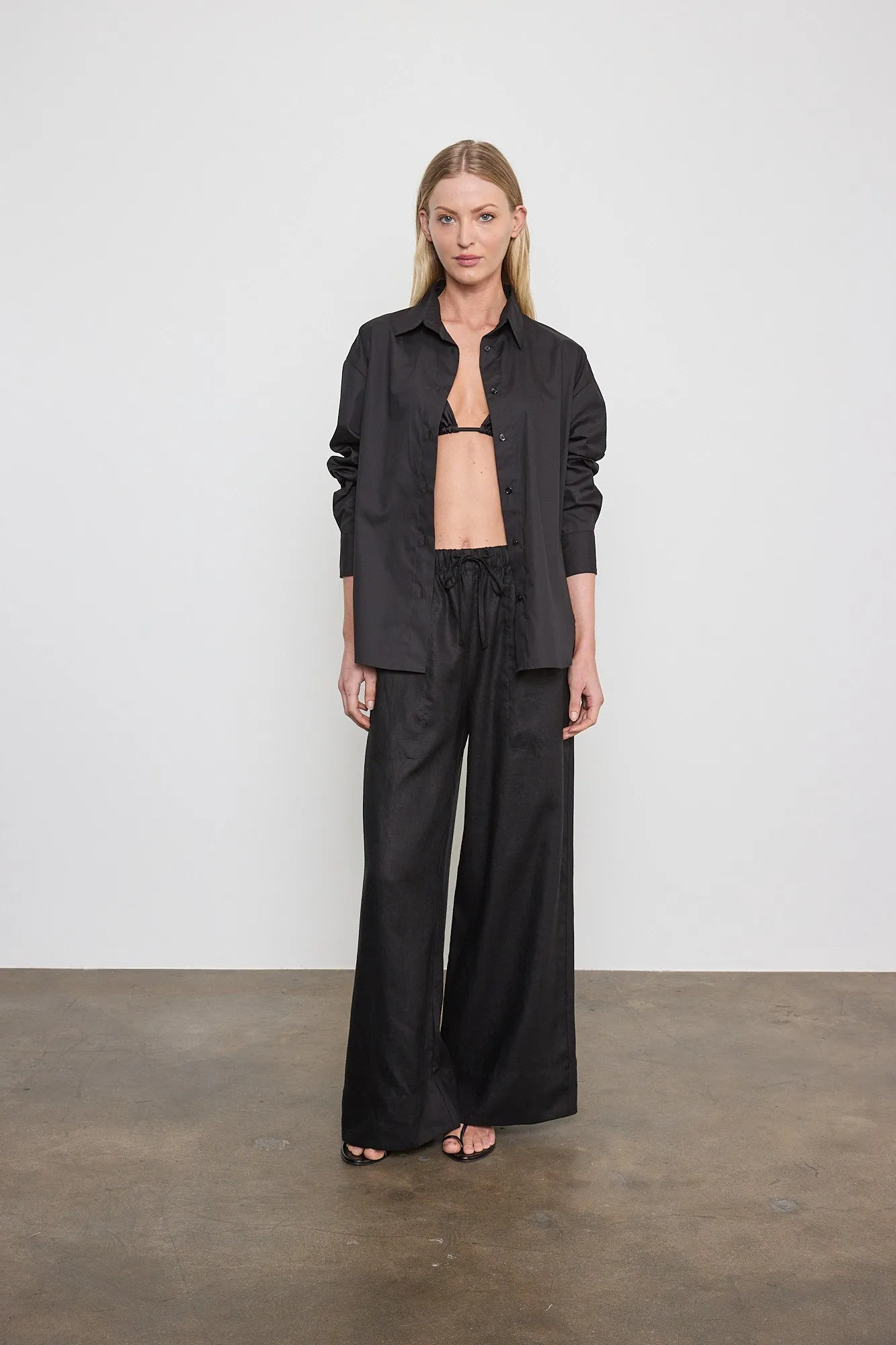 Enza Costa - Linen Cropped Summer Pant - Multiple Colors sold by Jessie Boutique product image thumbnail 2