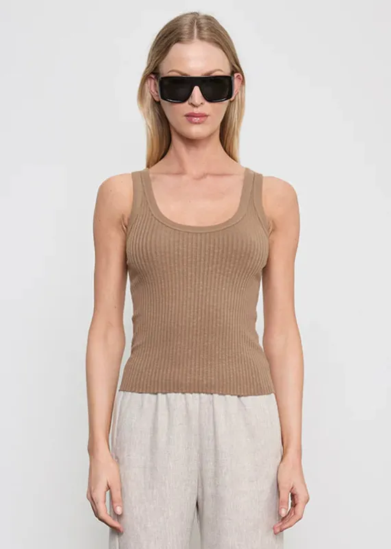 Enza Costa - Military Rib Crop Tank - Multiple Colors made by Enza Costa