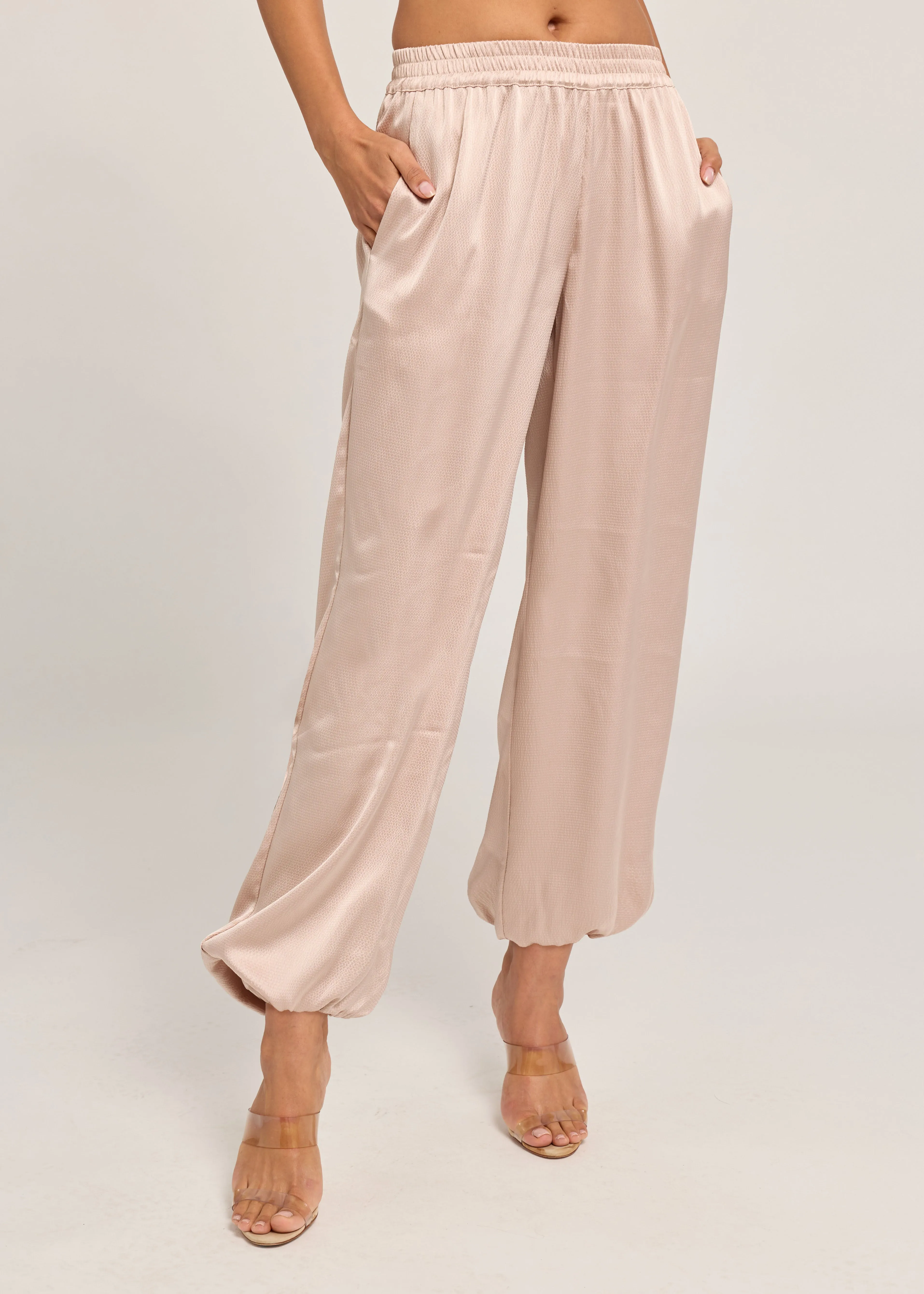 Generation Love - Yuki Hammered Satin Bubble Pants - Champagne sold by Jessie Boutique