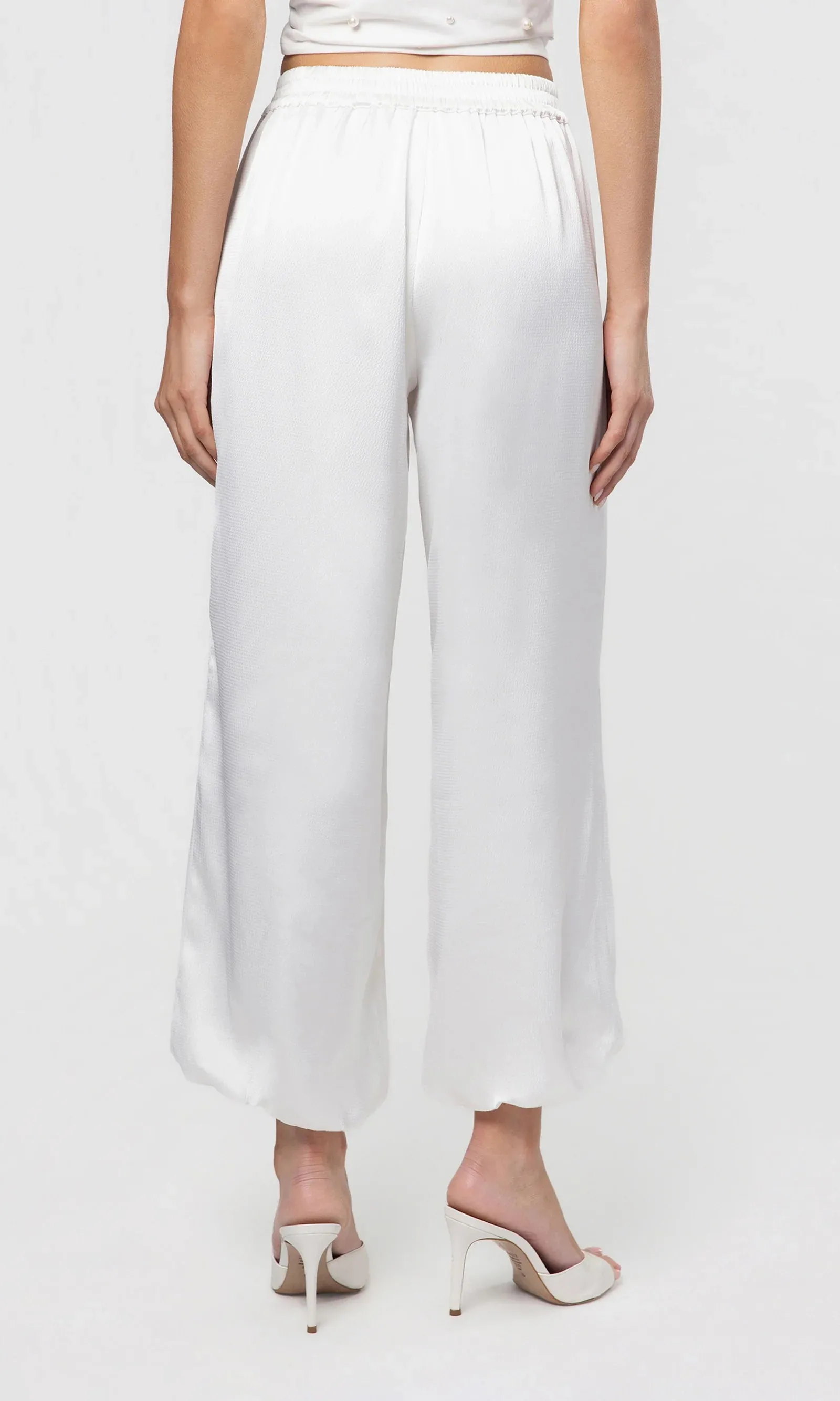 Generation Love - Yuki Hammered Satin Bubble Pants - White sold by Jessie Boutique product image thumbnail 4