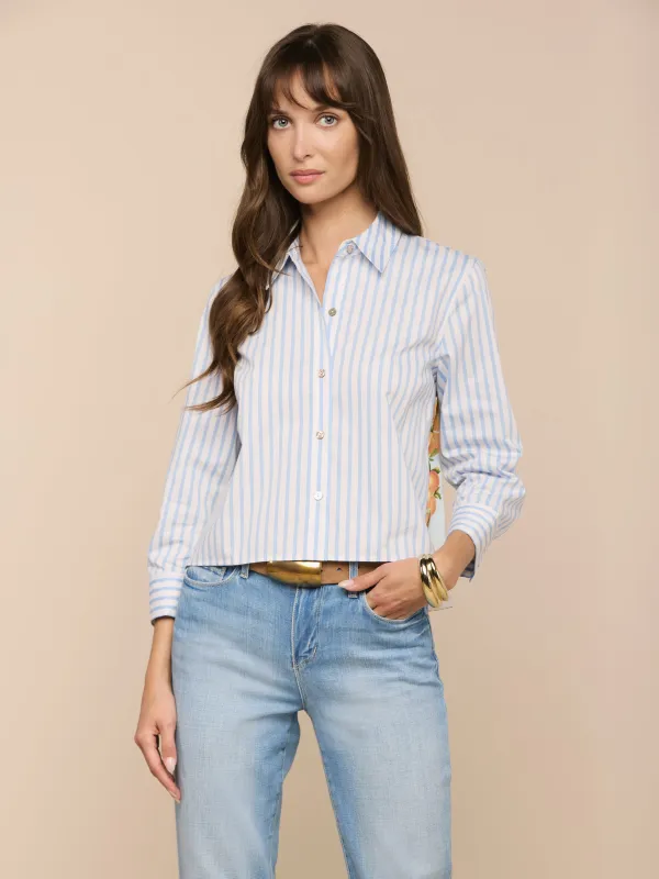 L'agence - Fawn Beach Print Shirt - Multi Beach Scarf made by L'AGENCE