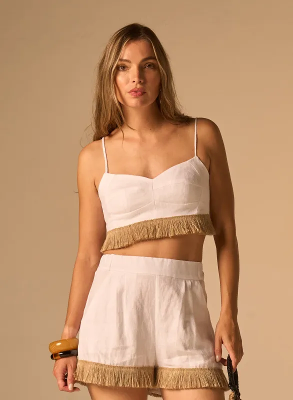 JBQ - Breya Top - White made by Jessie Boutique