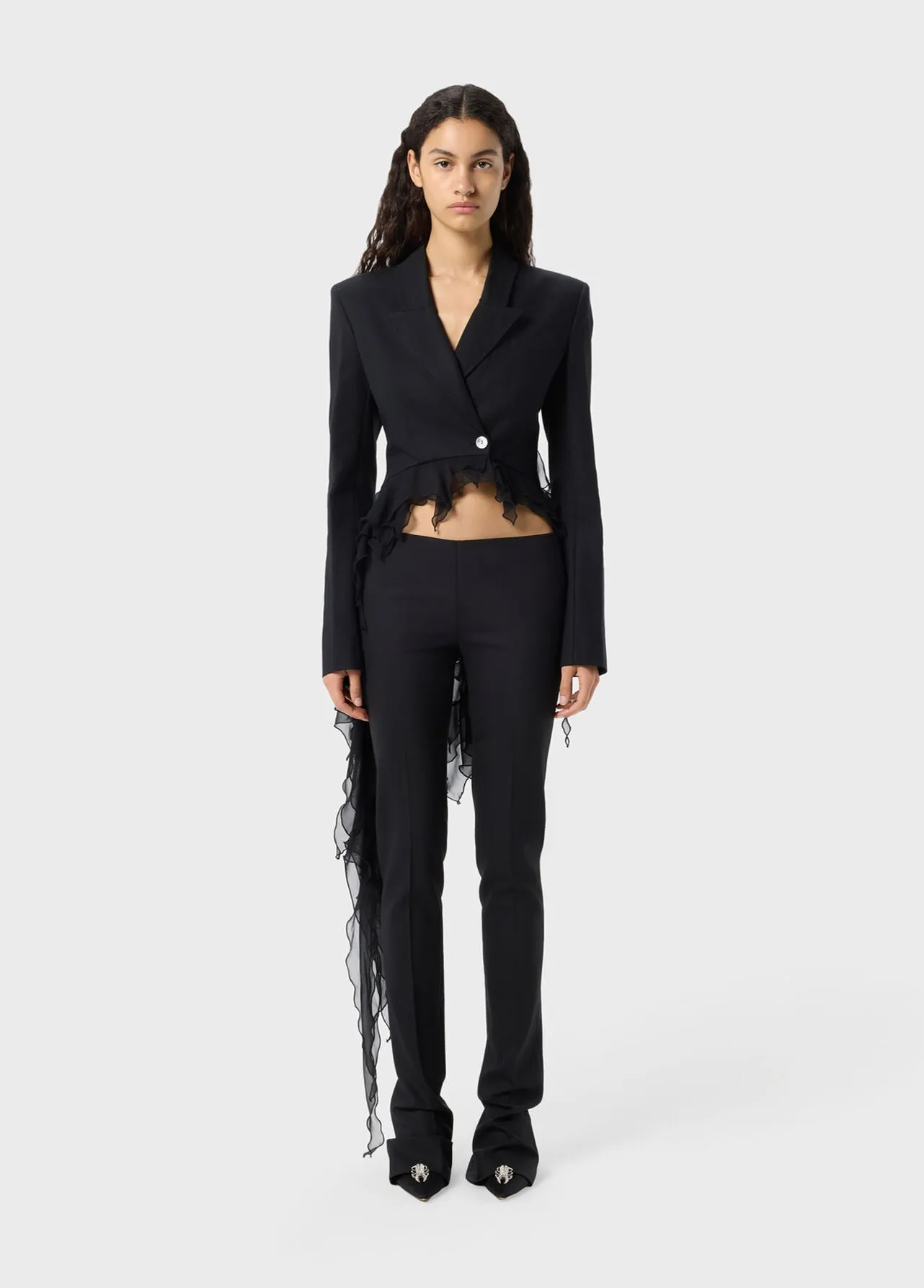 Blumarine - Tech Satin Jacket - Black sold by Jessie Boutique