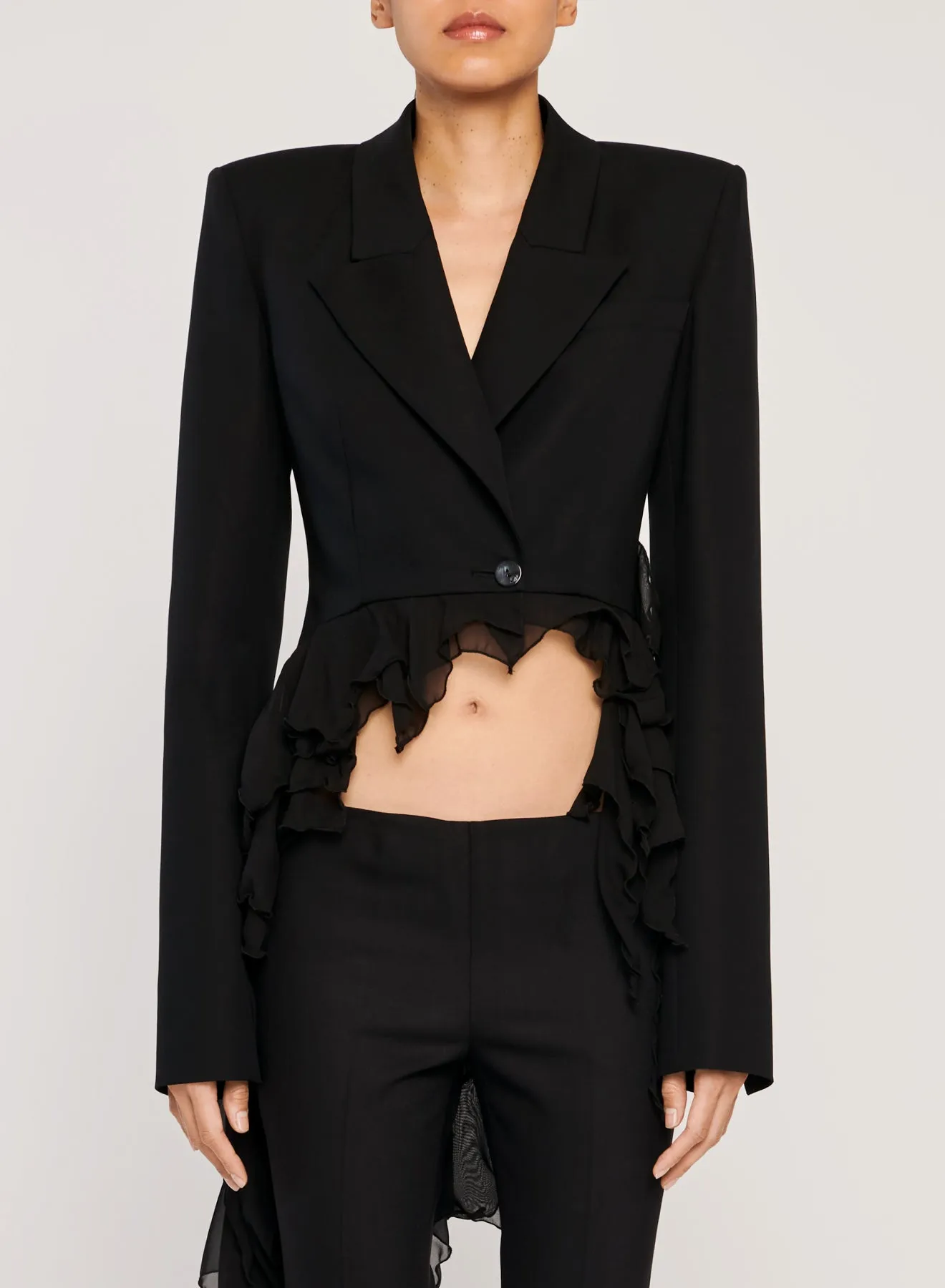 Blumarine - Tech Satin Jacket - Black sold by Jessie Boutique product image thumbnail 5