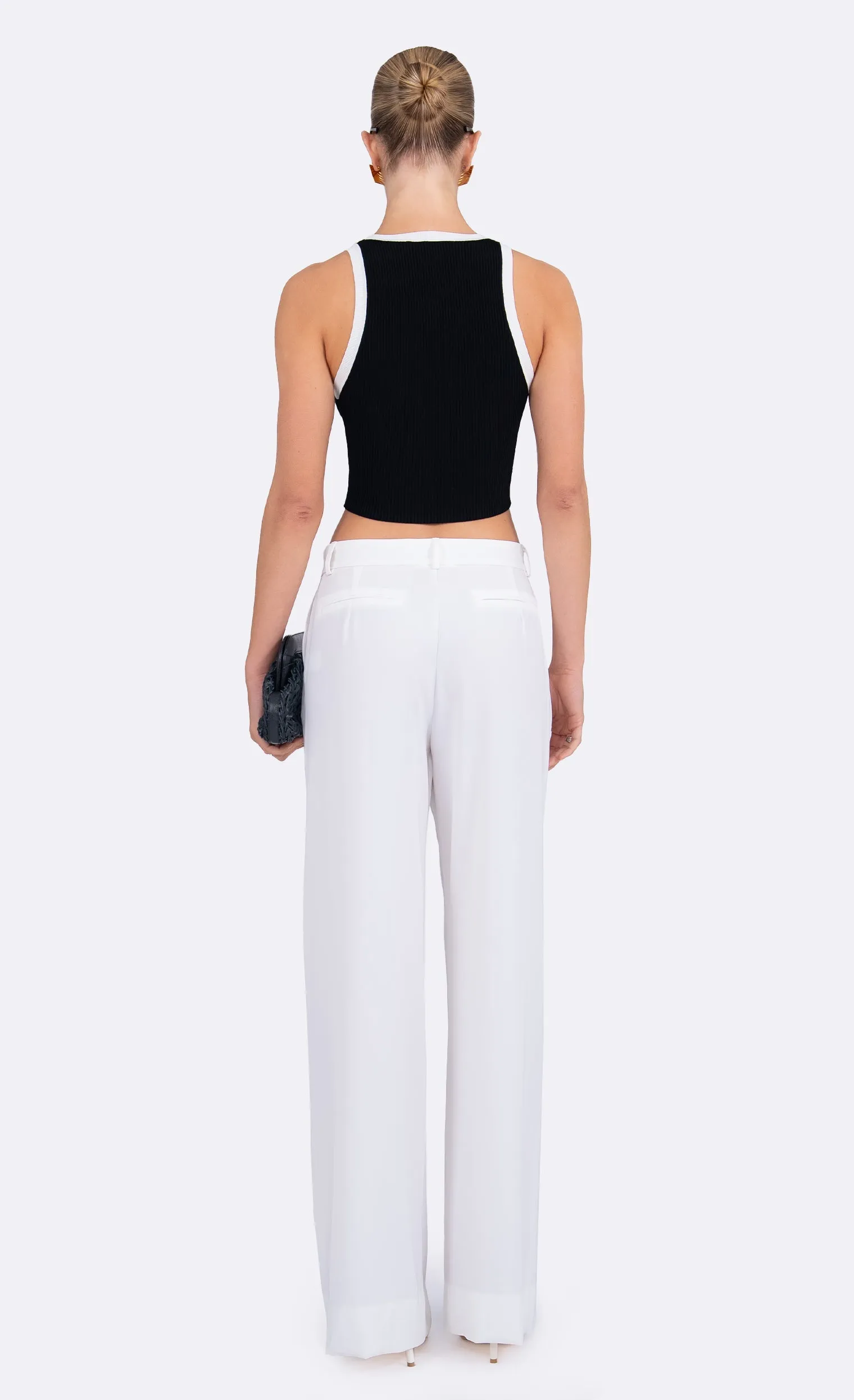 Nonchalant - Eve Crop - Black & White sold by Jessie Boutique product image thumbnail 4