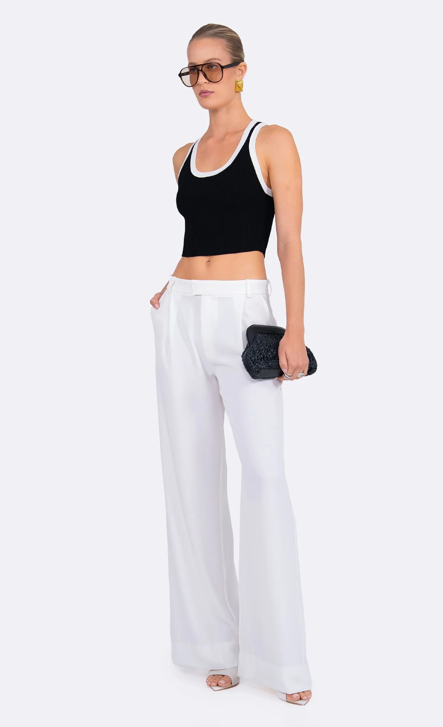 Nonchalant - Eve Crop - Black & White sold by Jessie Boutique product image thumbnail 3