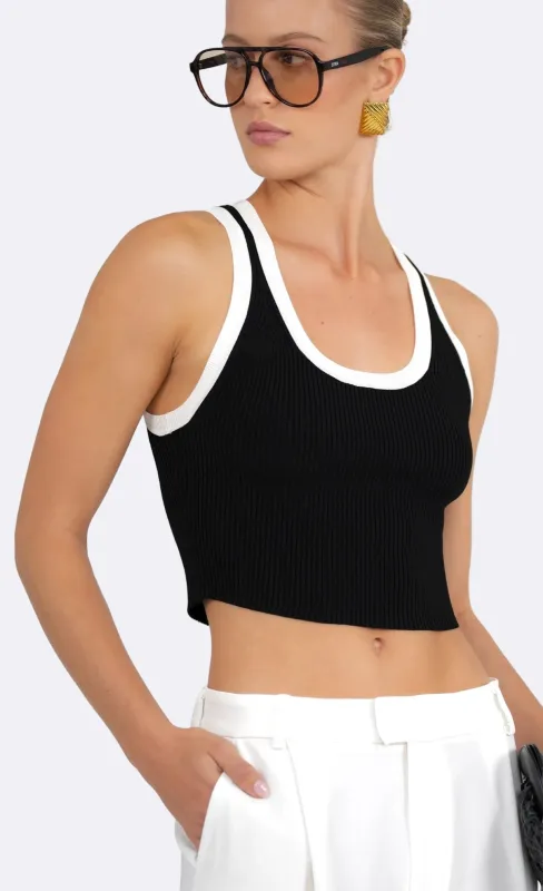 Nonchalant - Eve Crop - Black & White made by Nonchalant Label
