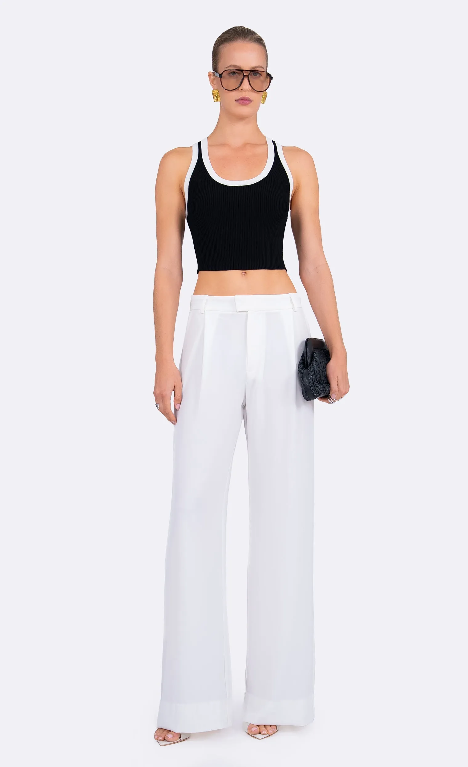 Nonchalant - Eve Crop - Black & White sold by Jessie Boutique product image thumbnail 2