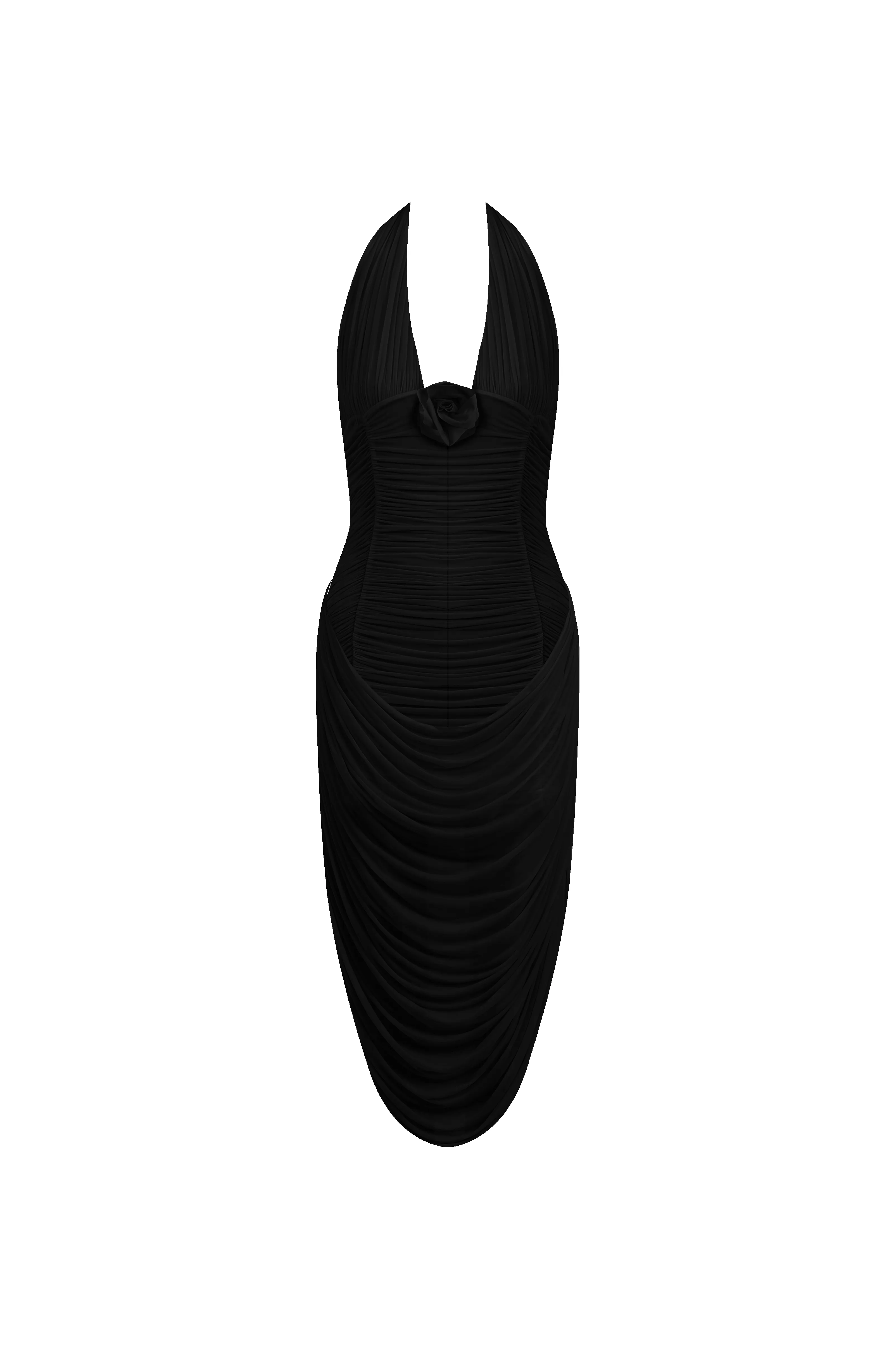 Maygel Coronel - Drapée Midi Dress - Basalto sold by Jessie Boutique product image thumbnail 3