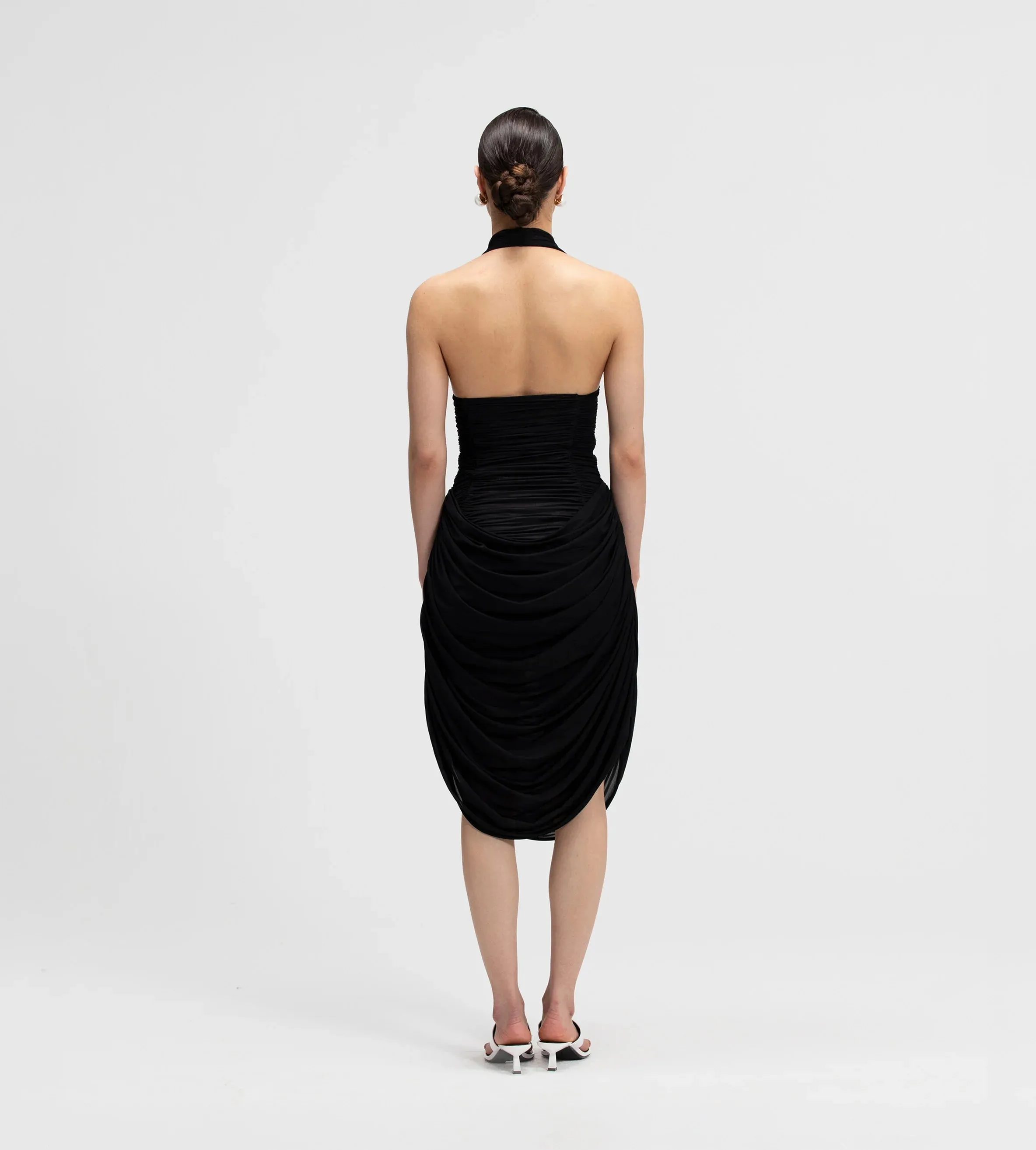 Maygel Coronel - Drapée Midi Dress - Basalto sold by Jessie Boutique product image thumbnail 2
