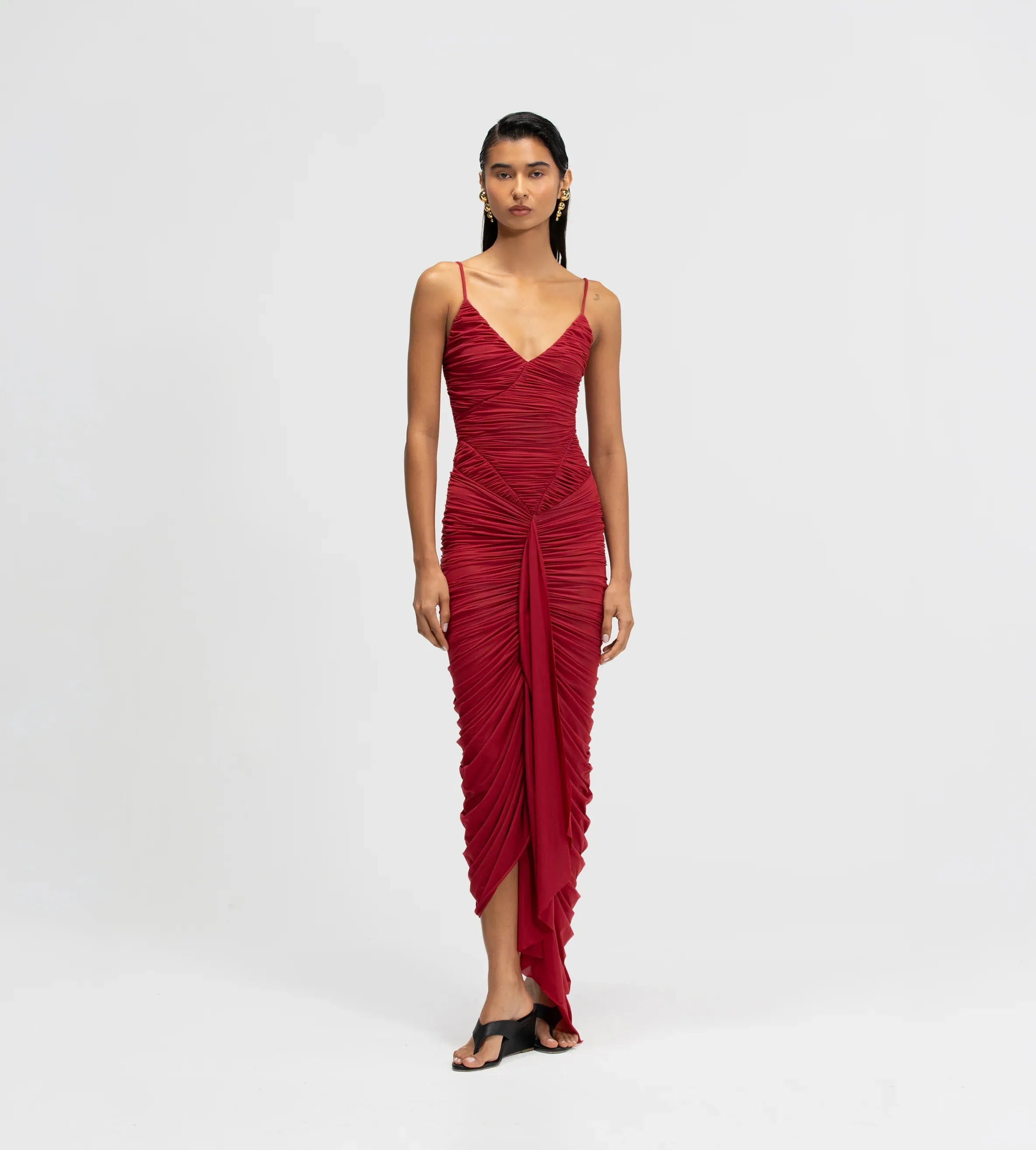 Maygel Coronel - Mater Long Dress - Merlot sold by Jessie Boutique