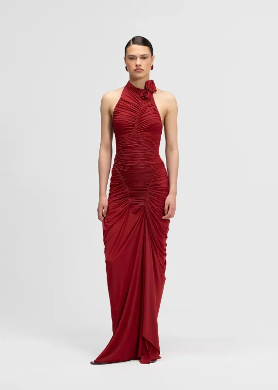 Maygel Coronel - Opal Long Dress - Merlot made by Maygel Coronel