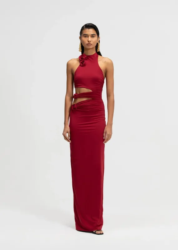 Maygel Coronel - Tempus Long Dress - Carmesi made by Maygel Coronel