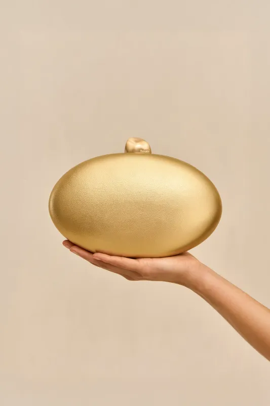 Cult Gaia - Eviana Clutch - Brass made by Cult Gaia