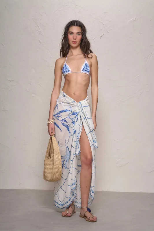 Shani Shemer - Blue Pareo - Blue Mosaic Print made by Jessie Boutique