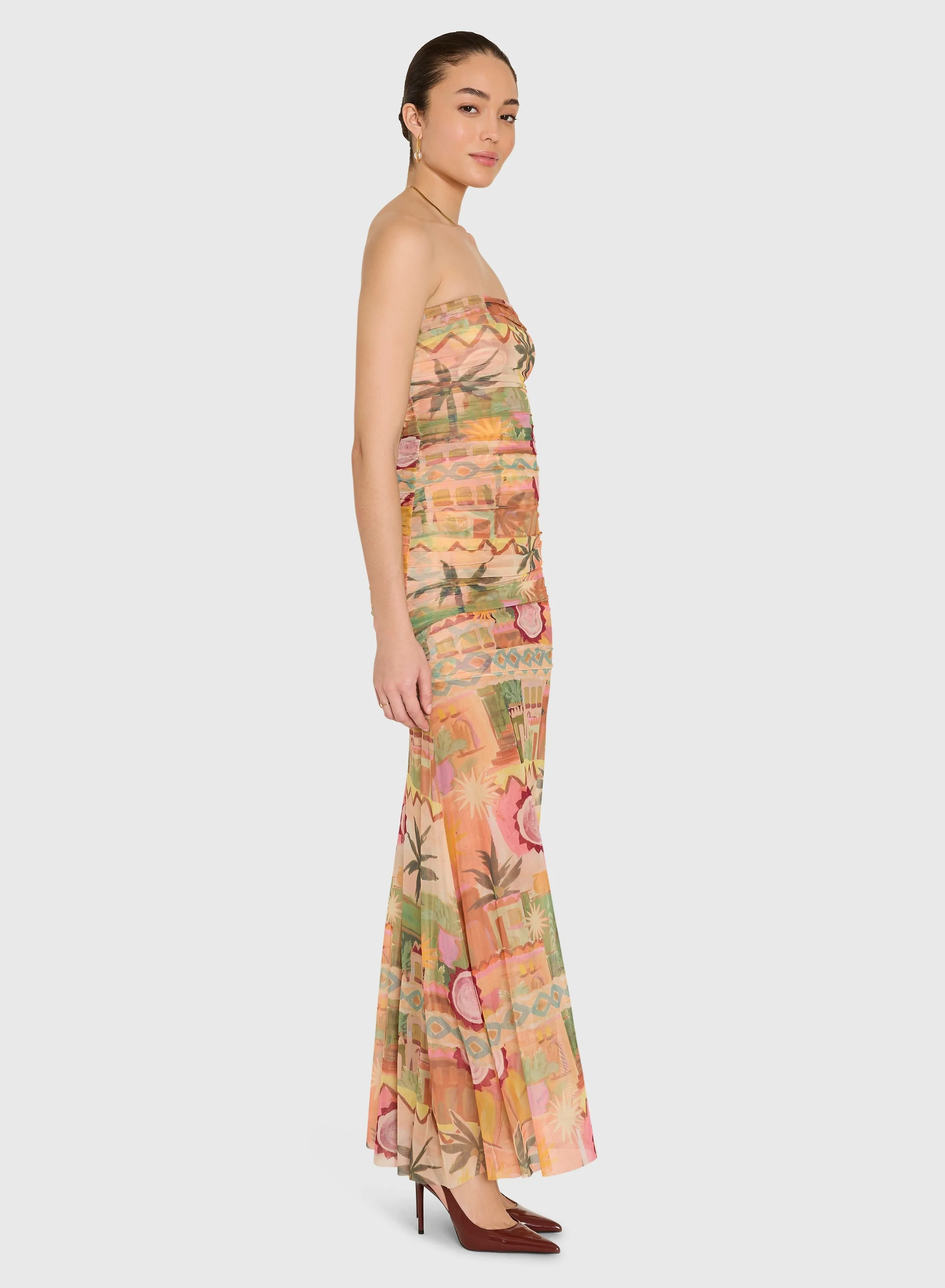 Amanda Uprichard - Leo Maxi Dress - Palm Springs Print sold by Jessie Boutique product image thumbnail 2