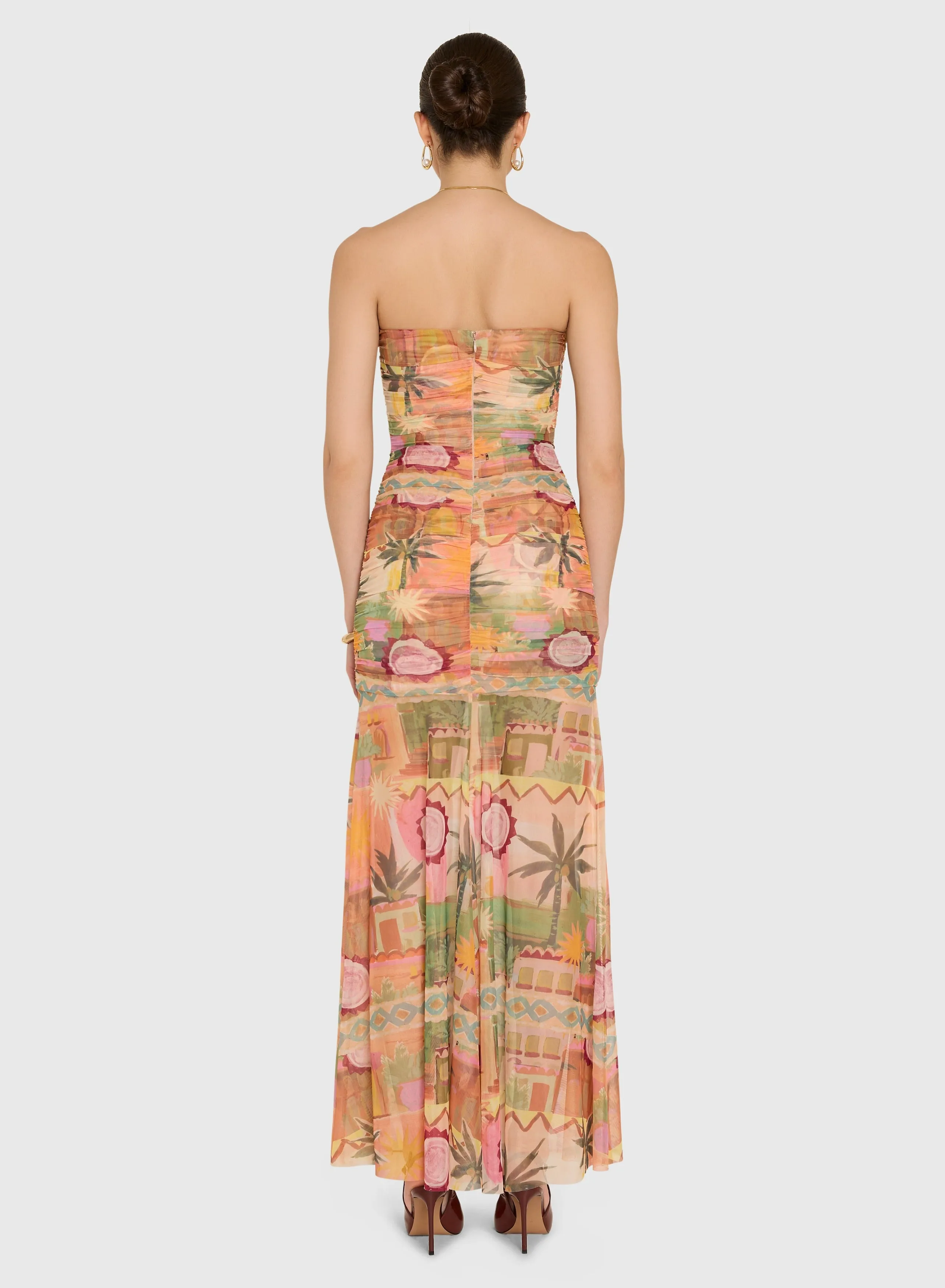 Amanda Uprichard - Leo Maxi Dress - Palm Springs Print sold by Jessie Boutique product image thumbnail 3