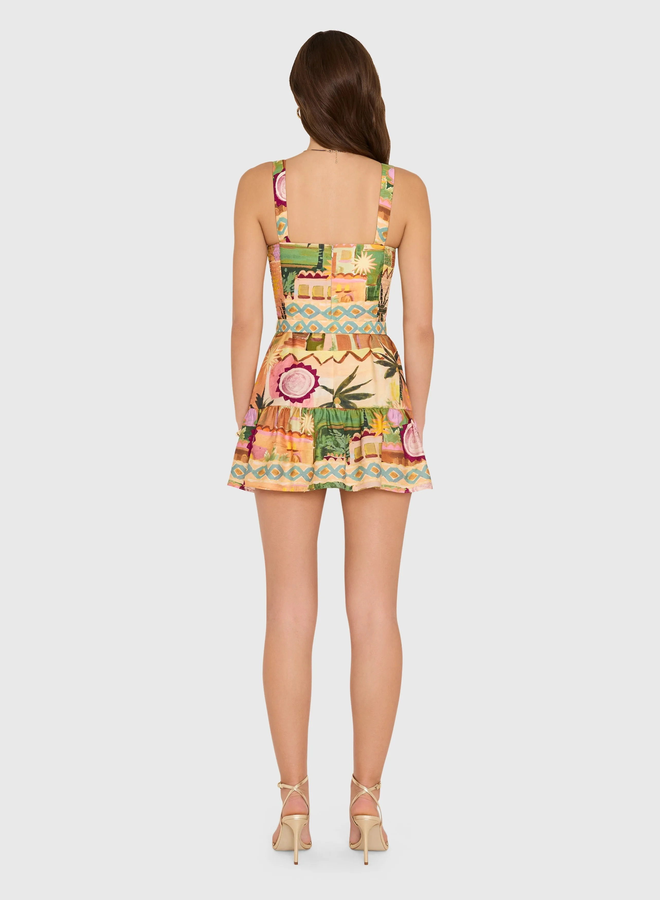 Amanda Uprichard - April Romper - Palm Springs Print sold by Jessie Boutique product image thumbnail 3