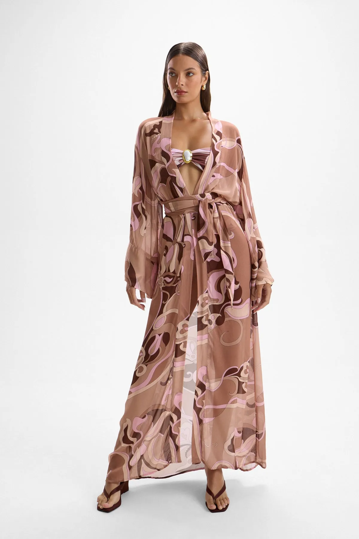Cin Cin - Fortune Robe - Deco Mocha sold by Jessie Boutique product image thumbnail 2