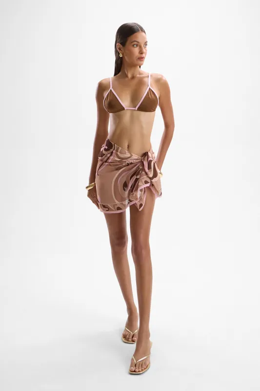 Cin Cin - Short Scarf - Deco Mocha made by Jessie Boutique