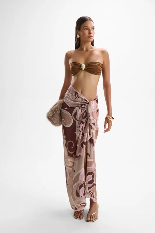 Cin Cin - Long Scarf - Deco Mocha made by Jessie Boutique