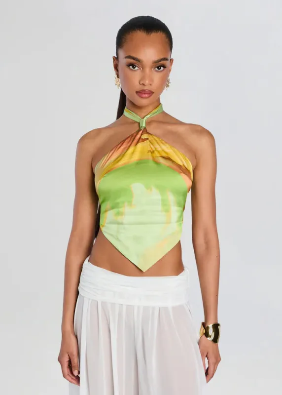 Retrofete - Jamie Silk Top - Pera Brushstroke made by Retrofete