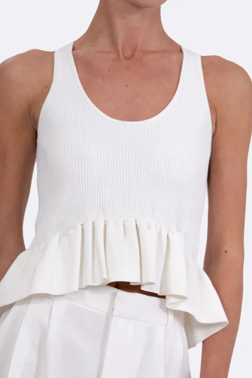 Parentezi - Lucia Knit Tank Top - White sold by Jessie Boutique product image thumbnail 2