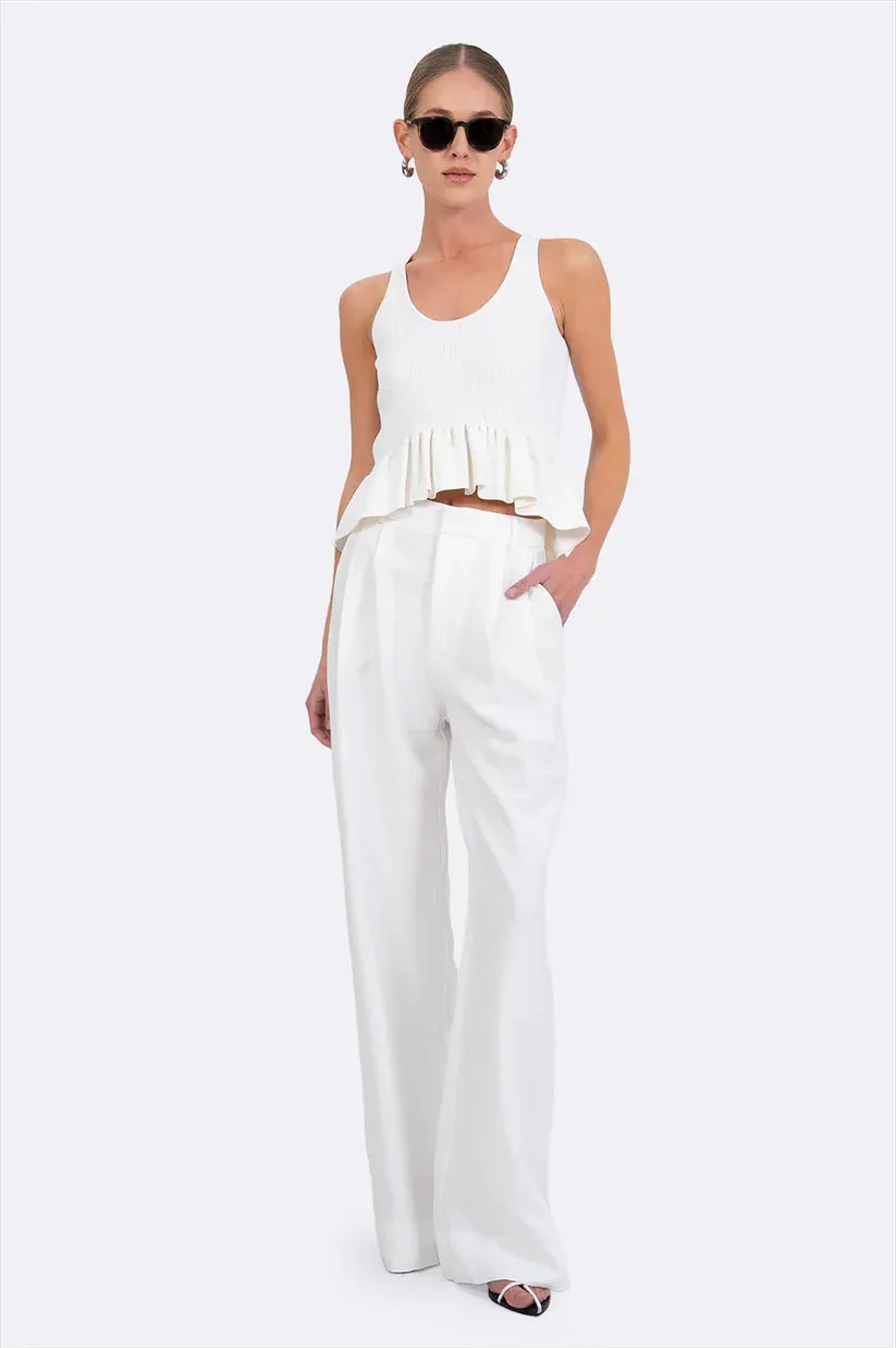 Parentezi - Lucia Knit Tank Top - White sold by Jessie Boutique product image thumbnail 3