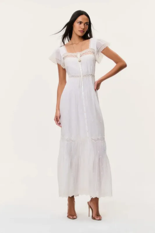Loveshackfancy - Georgine Cotton Lace Maxi Dress - Ivory made by LoveShackFancy