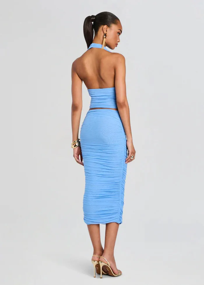 SER.O.YA - Bimini Mesh Halter Top - Coastal Blue sold by Jessie Boutique product image thumbnail 4